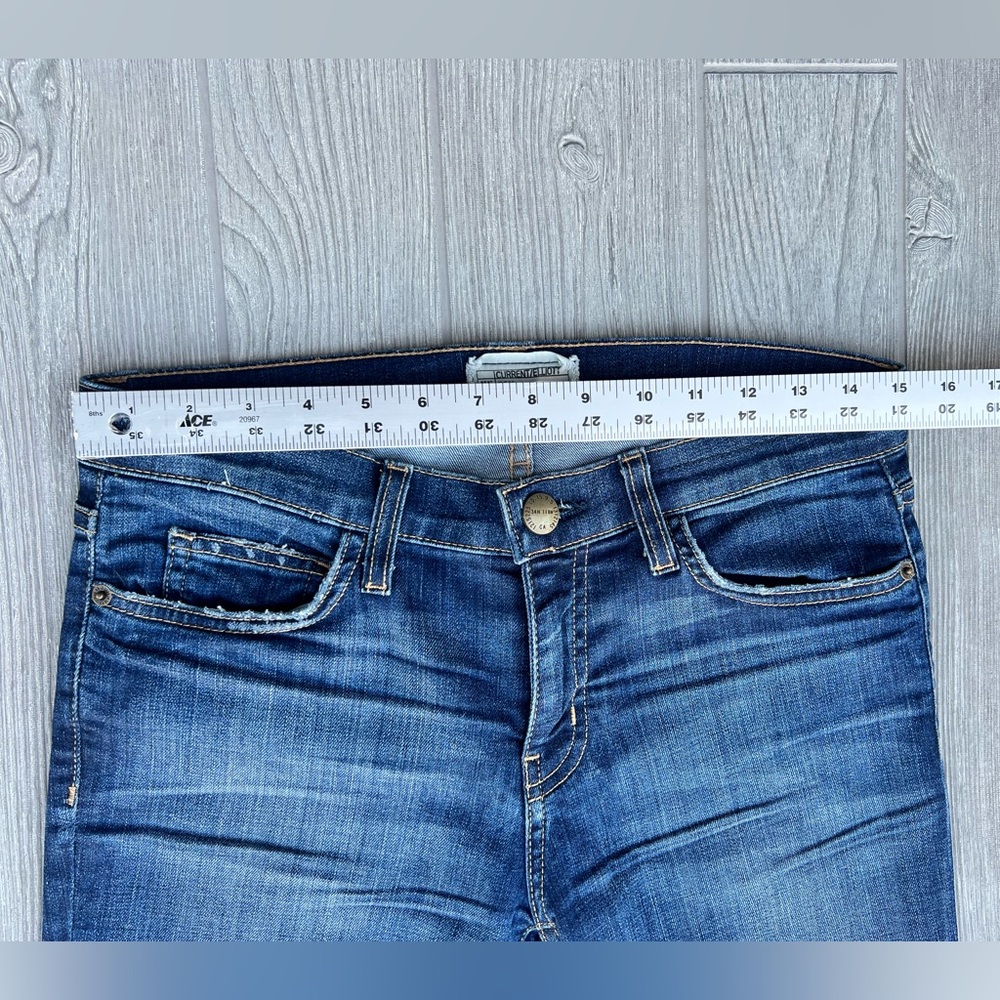Current/Elliott The Stiletto Townie Skinny Ankle Jeans Women’s Size 27 Med Wash - Picture 5 of 11